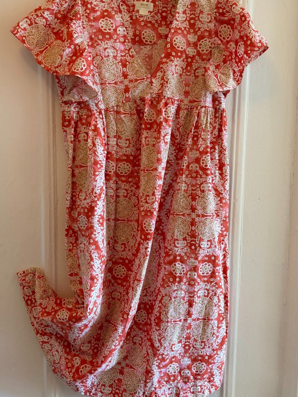 Maeve for Anthropologie Flutter-sleeve Dress, Sz L - Picture 3 of 4